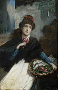 Augustus e.mulready Selling out Spain oil painting artist